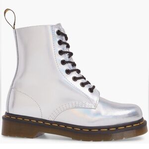 Dr Marten Holographic Silver Boots